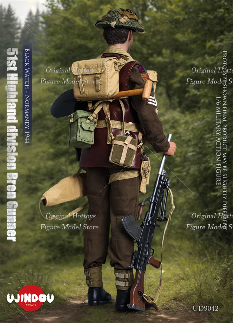 

UD9042 1/6 Scale Male Soldier 51st Highland Division Bren Gunner Normandy 1944 Full Set 12-inches Action Figure Doll Gifts
