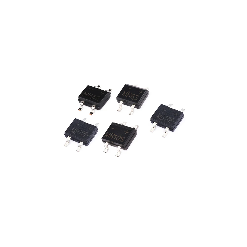 Rectificador de diodo monofásico, puente SOP-4 SMD, amplificador IC Original, Chipset bueno, MB6S, MB6F, MB8S, MB10S, MB10F, MB-F, 50 unidades por
