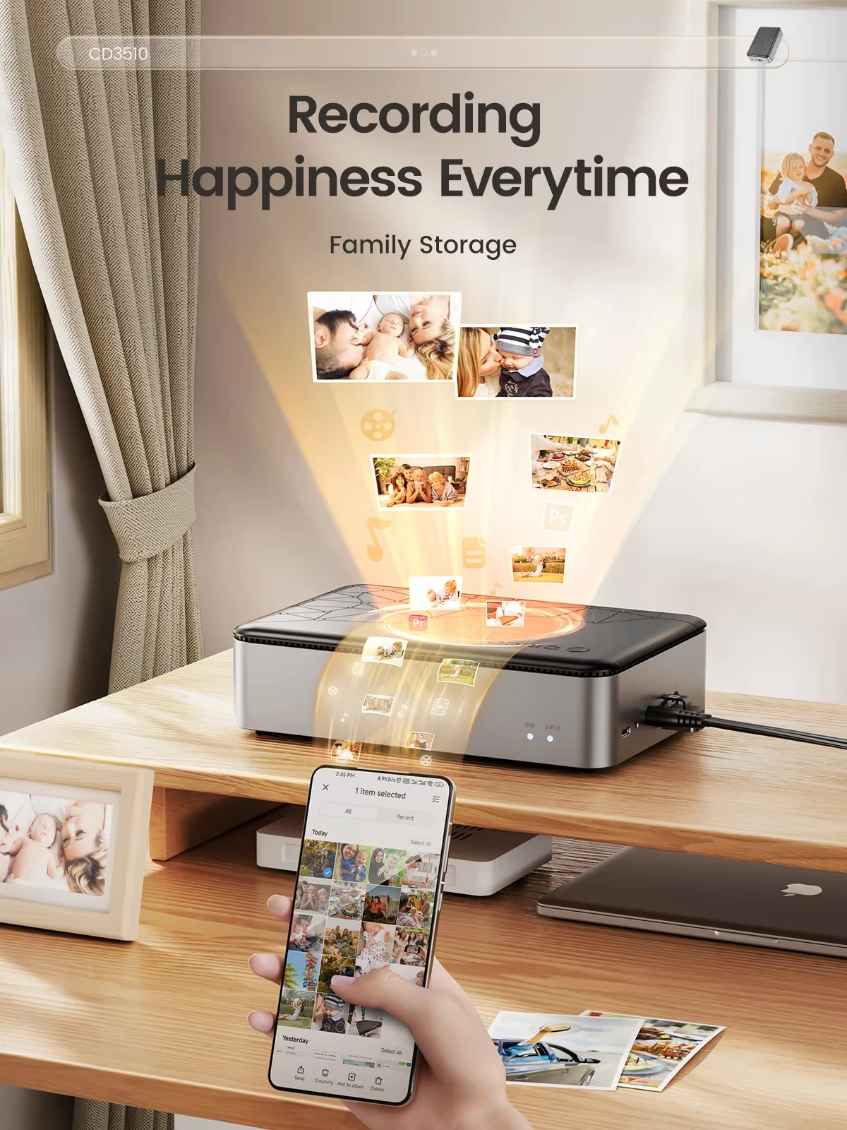 ORICO Private Cloud Nas Network Storage Server Personal Home Automatic Backup 2.5/3.5"SATA HDD Case External Hard Disk Enclosure