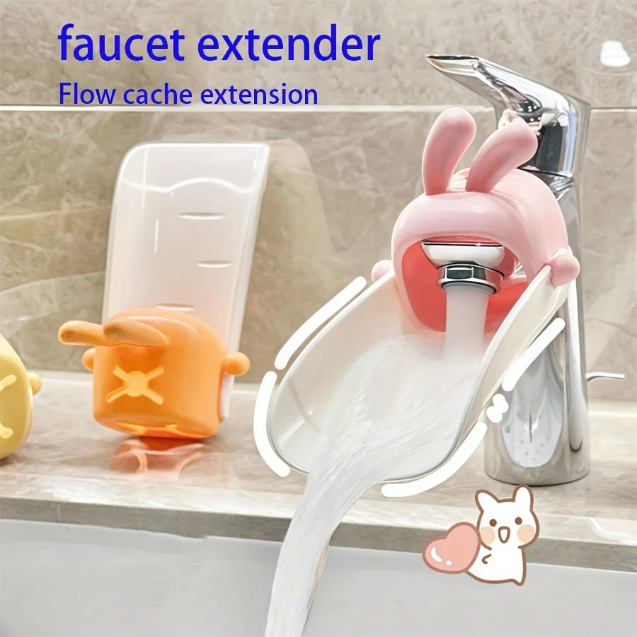 

Cute cartoon rabbit faucet extender, flow buffering expansion suitable for toilets, sinks, bathrooms, kitchens, etc