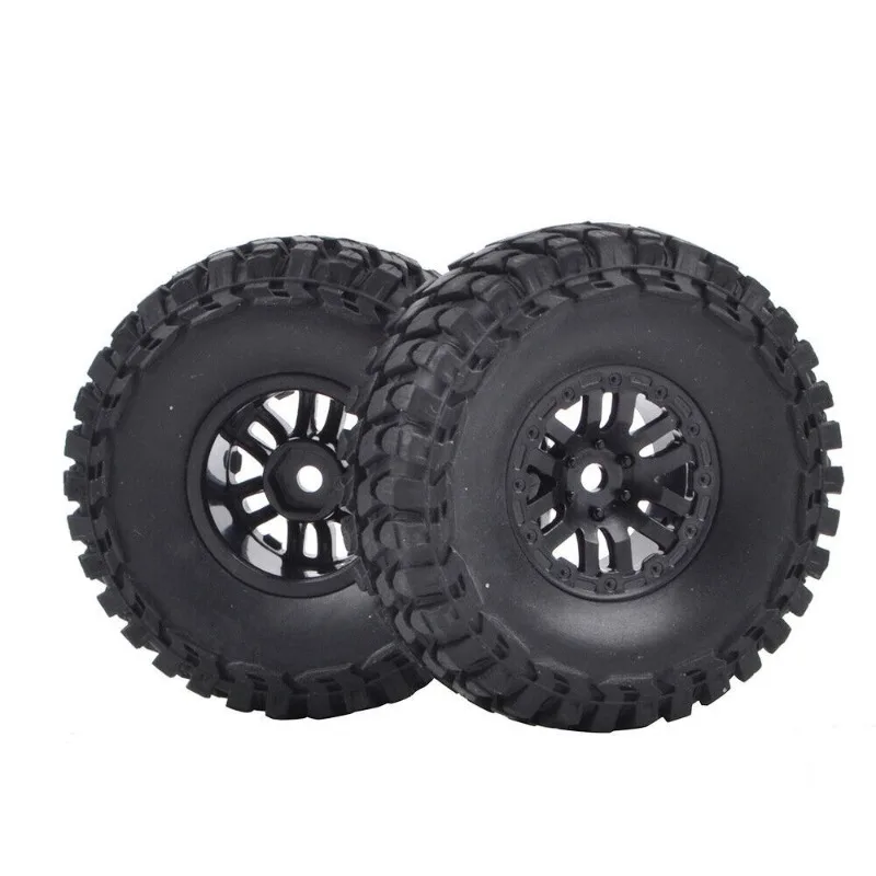 4개 RC 1.0인치 타이어 및 휠 고무 크롤러 타이어 1/24 1/18 RC 크롤러 자동차용 Axial SCX24 C10 트럭 FMS FCX24 TRX4M