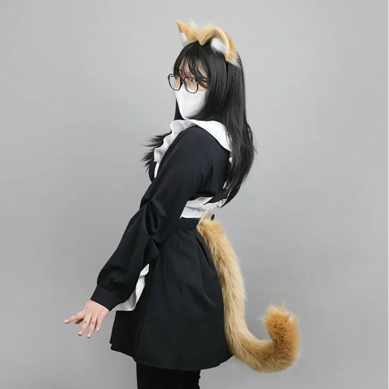2026Nekopara Cosplay Cat Ears and Tail Set Handmade Furry Beast Ears Headband Halloween Costume Accessory for Catgirls