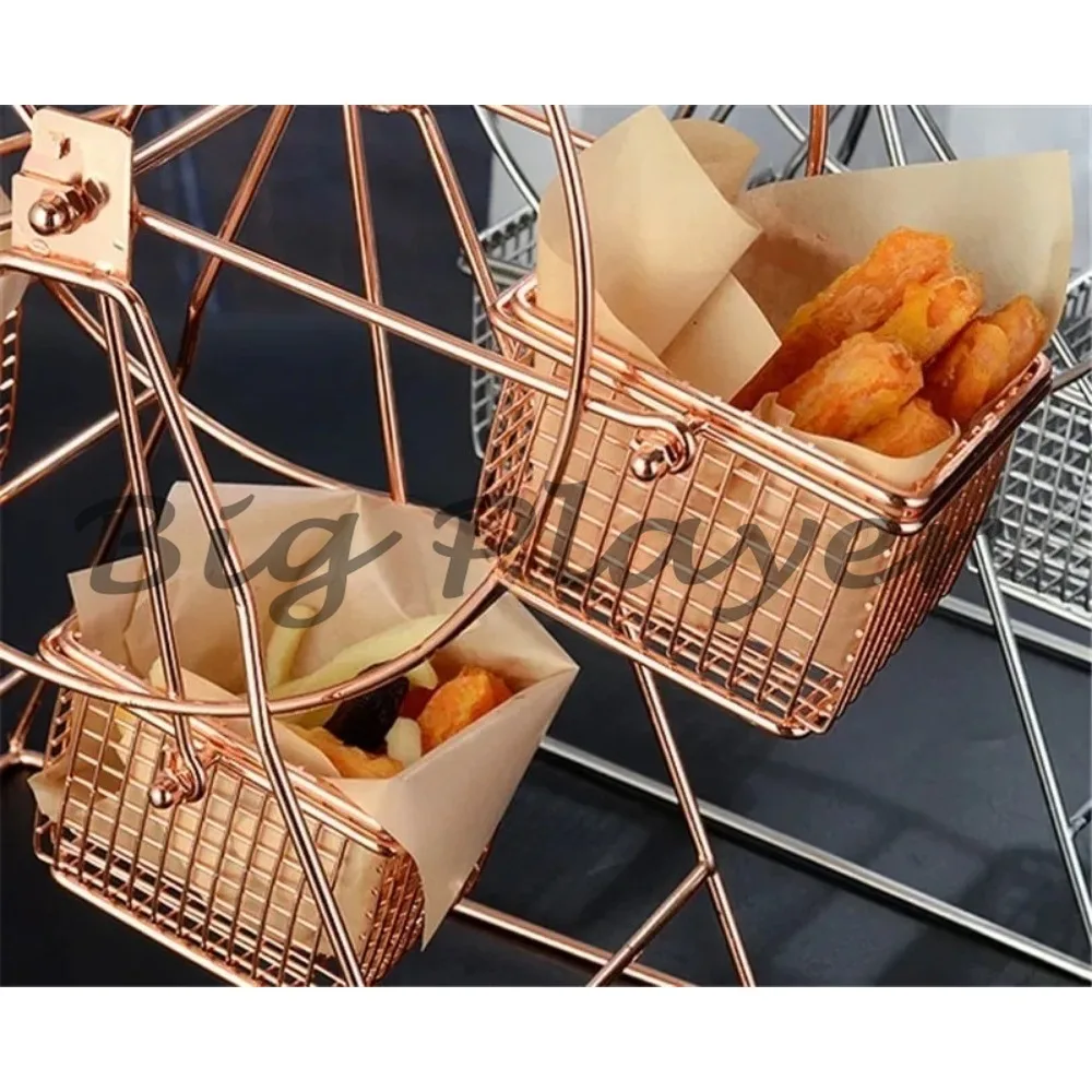 Stylish Rotatable Ferris Wheel Rack - Vintage Snack Cupcake Pastry Fruit Dessert Plate For Party