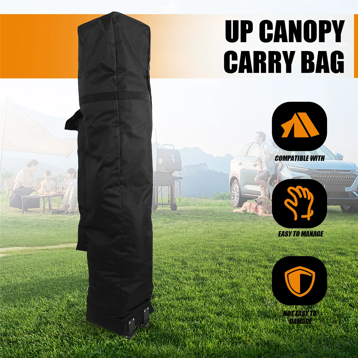 X59A_10 X 10 X 62inch Canopy Bag Replacement for 10x 10 Up Canopy Tent with Roller Wheels-Canopy Carrying Bag with Handles
