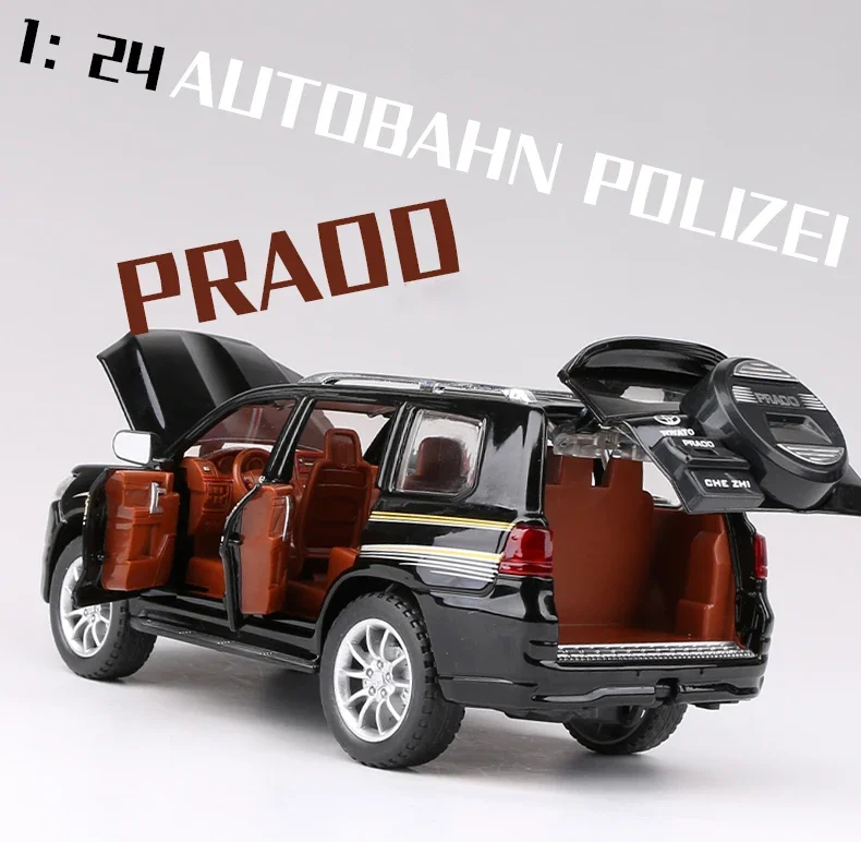 1:24 Hohe Simitation LAND CRUISER PRADO Legierung Metall Auto Modell Spielzeug Mit Zurückziehen Für Kinder Geburtstag Geschenke Kostenloser Versand
