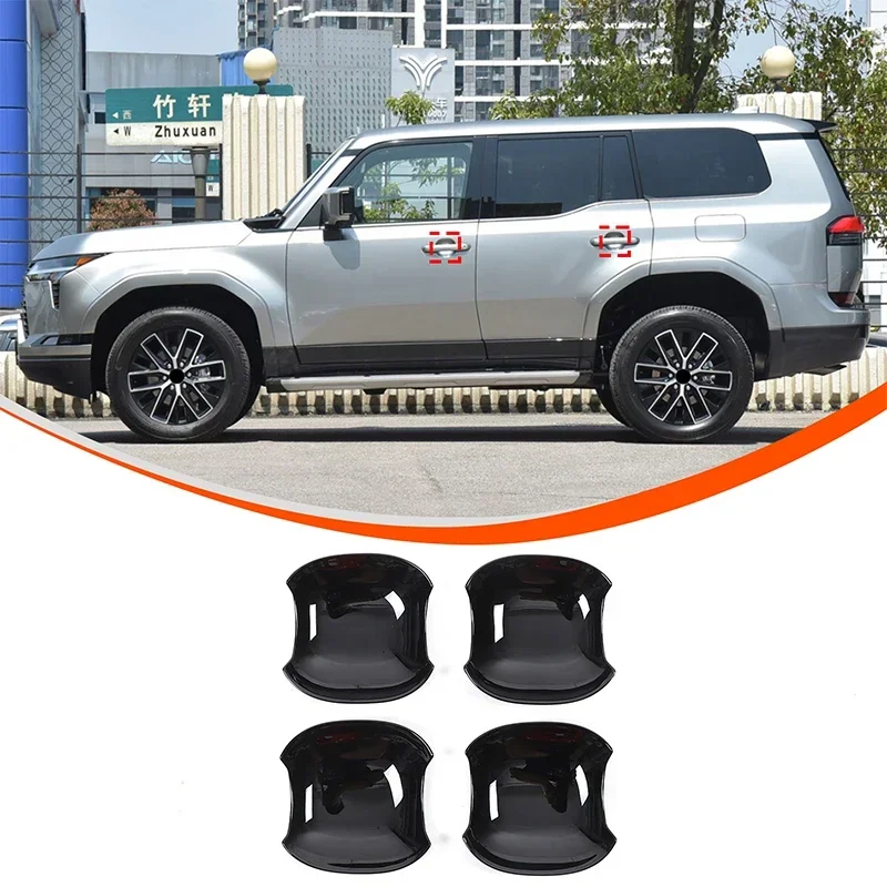 

Car Door Handle Bowl Sticker Protector Anti Scratch Cover Accessories Trims for Toyota Land Cruiser Prado Lexus GX 2024