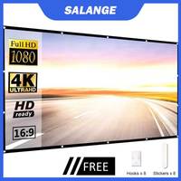 Salange Projection Screen Portable Projector screen 100 inch 120 inch 150 inch 16:9,Outdoor Movie Screen For Travel Home Theater