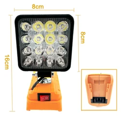 Cordless Outdoor Lamp 3 inch Portable LED Work Light For Dewlt 14.4V-20V Battery Flashlight Camping Lamp Emergency Lighting