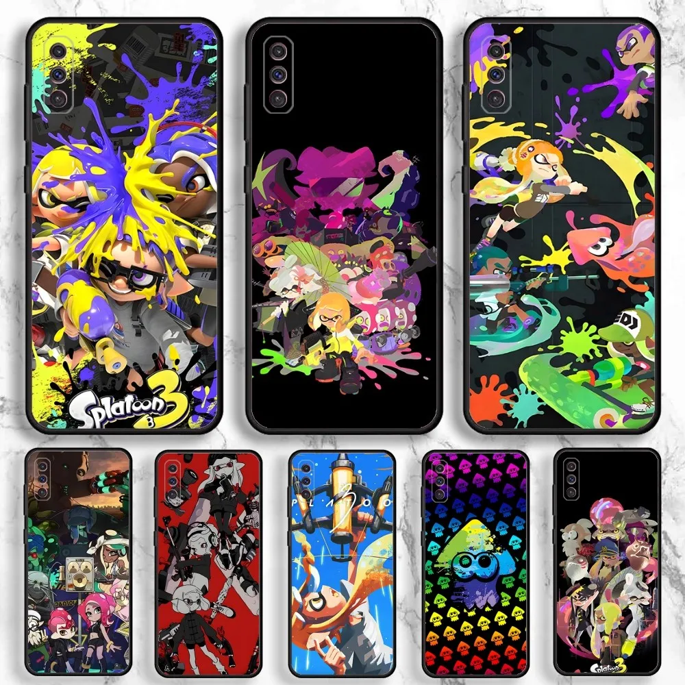 Game S-Splatoon Phone Case For Samsung Galaxy A13,A21s,A22,A31,A32,A52,A53,A71,A80,A91 Soft Black Phone Cover