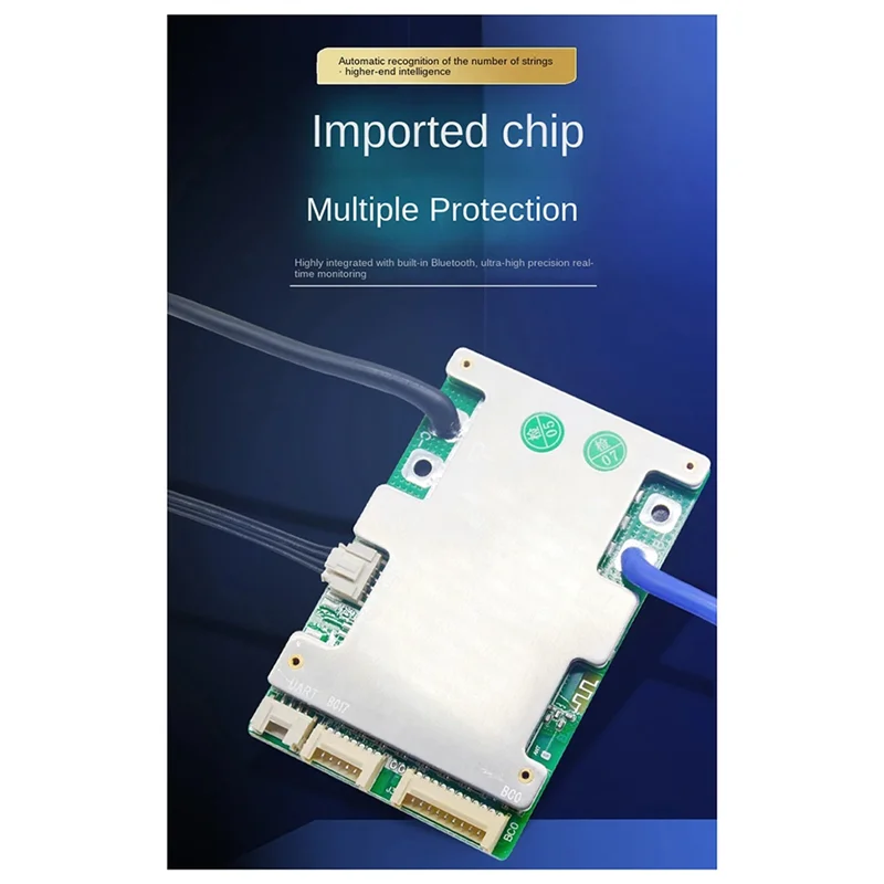 Built-In Bluetooth Smart 10-17 Series Lithium Battery Protection Board 40A Ternary Same Port Protection Board-Y41A