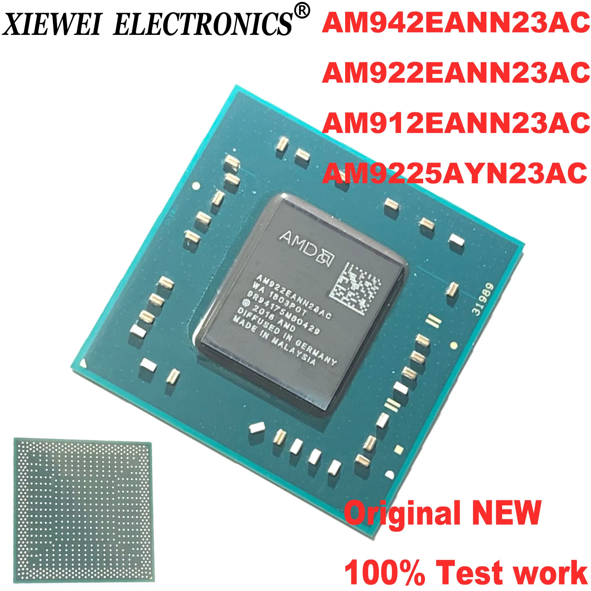 

100% original test work AM942EANN23AC AM922EANN23AC AM912EANN23AC AM9225AYN23AC BGA Chipset CPU reball with balls IC chip