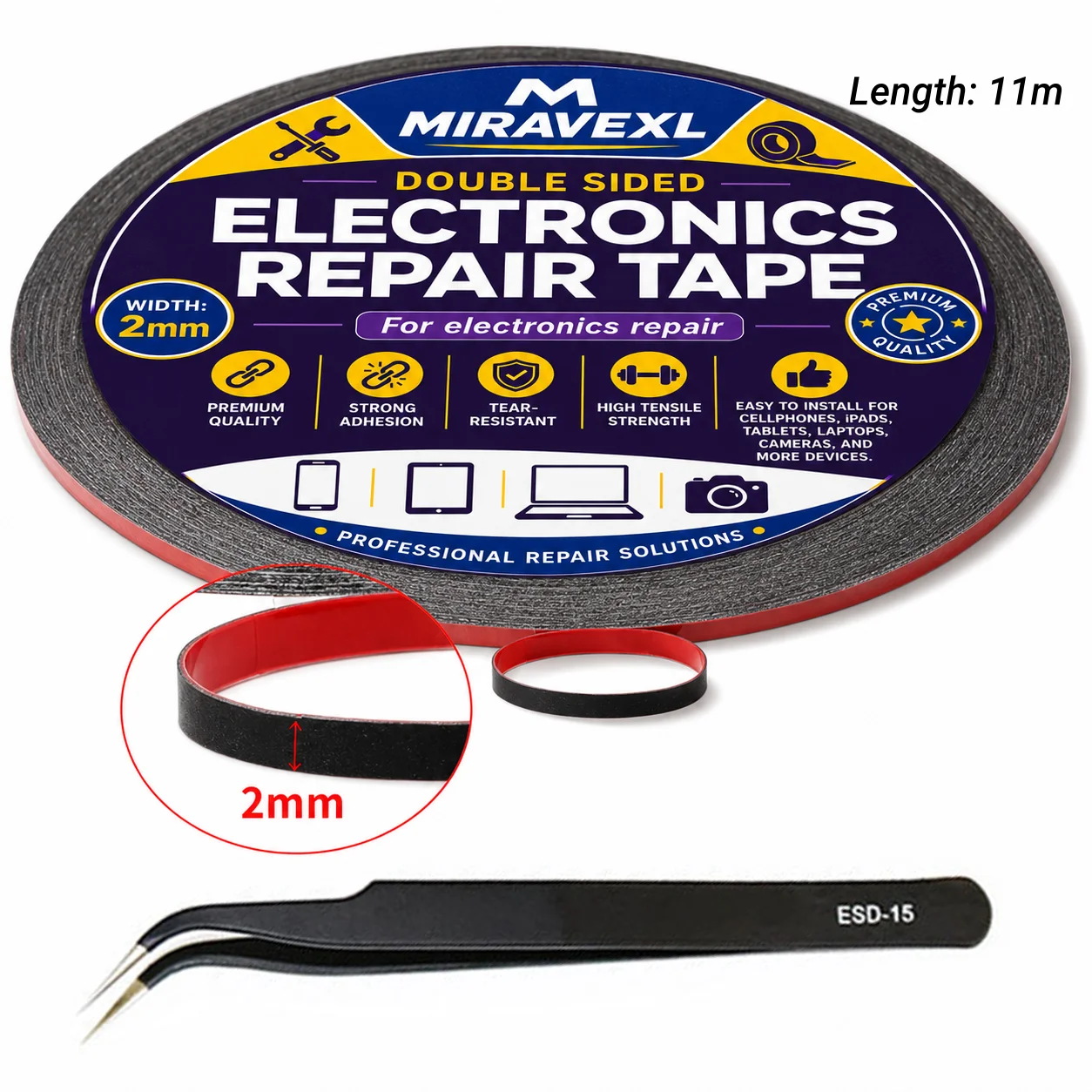 핀셋과 20ml 접착제 제거제가 포함된 2mm 휴대폰  - Phone Repair Kit 리뷰 및 가격