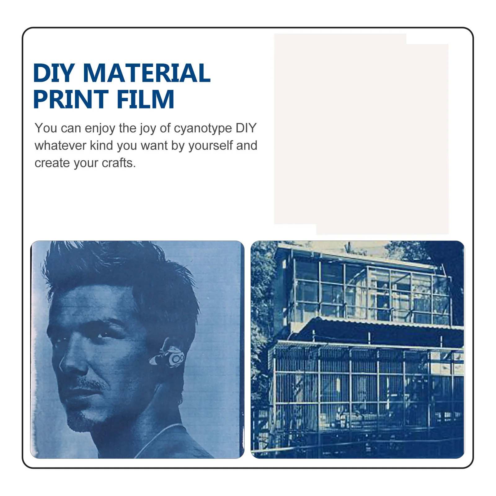 20 folhas de filme materiais interessantes acessório diy prático ferramenta cianótipo ferramentas pintura plástica suprimentos