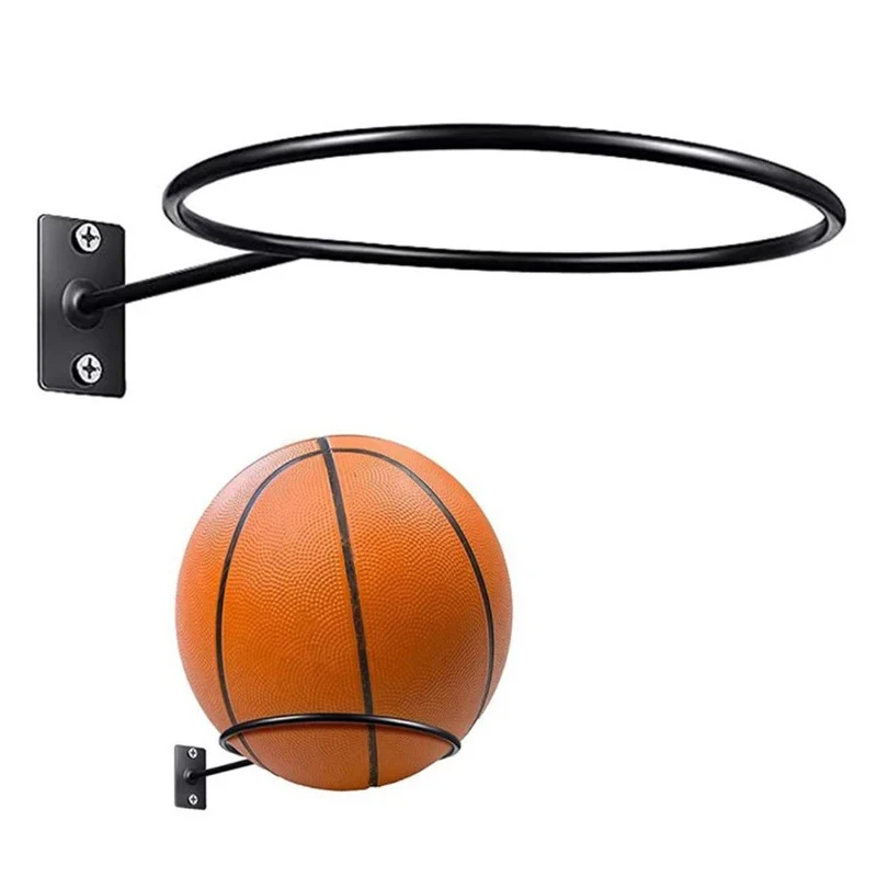 Multi-purpose Football Display Shelf Ball Holder Wall Mounted Basketball Storage Rack Living Room Decor Space Saving