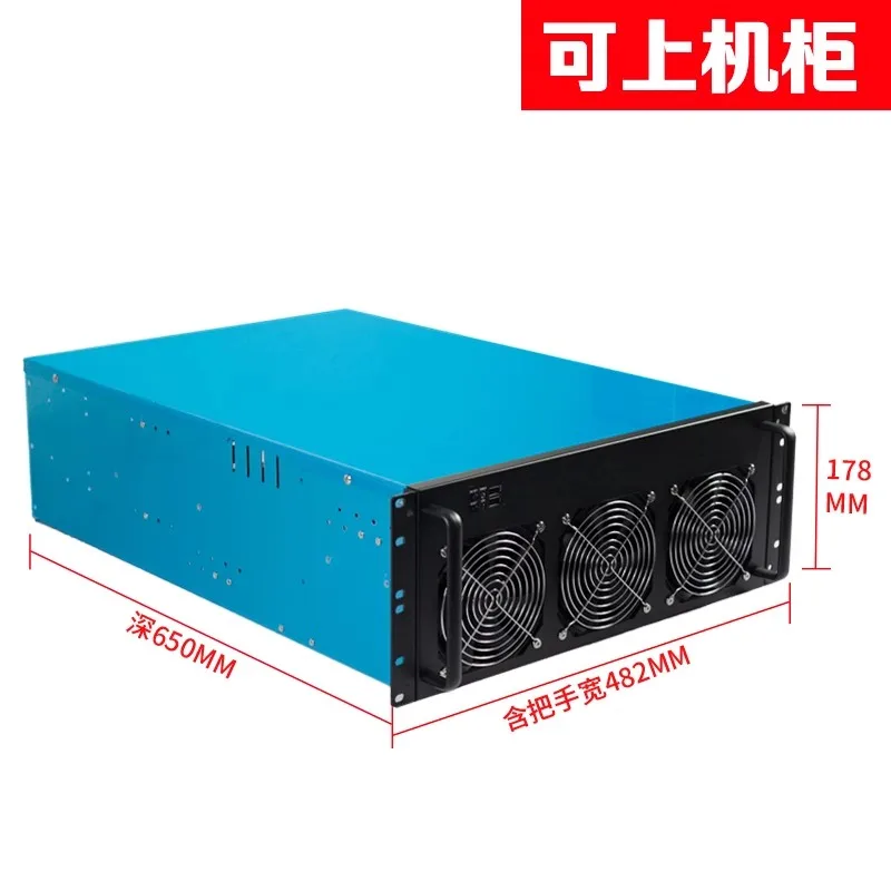 Multi-GPU Computer  Support 6 Lengthen Graphics Card Double ATX Power Supply Many Display Mining Chassis