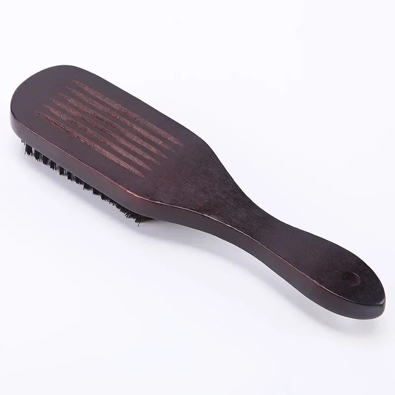 Wanmei Large Vintage Oil Head Comb Bathing Brush Facial Beard Cleaning Comb Coffee Solid Wood Large Rubbing Back Brush