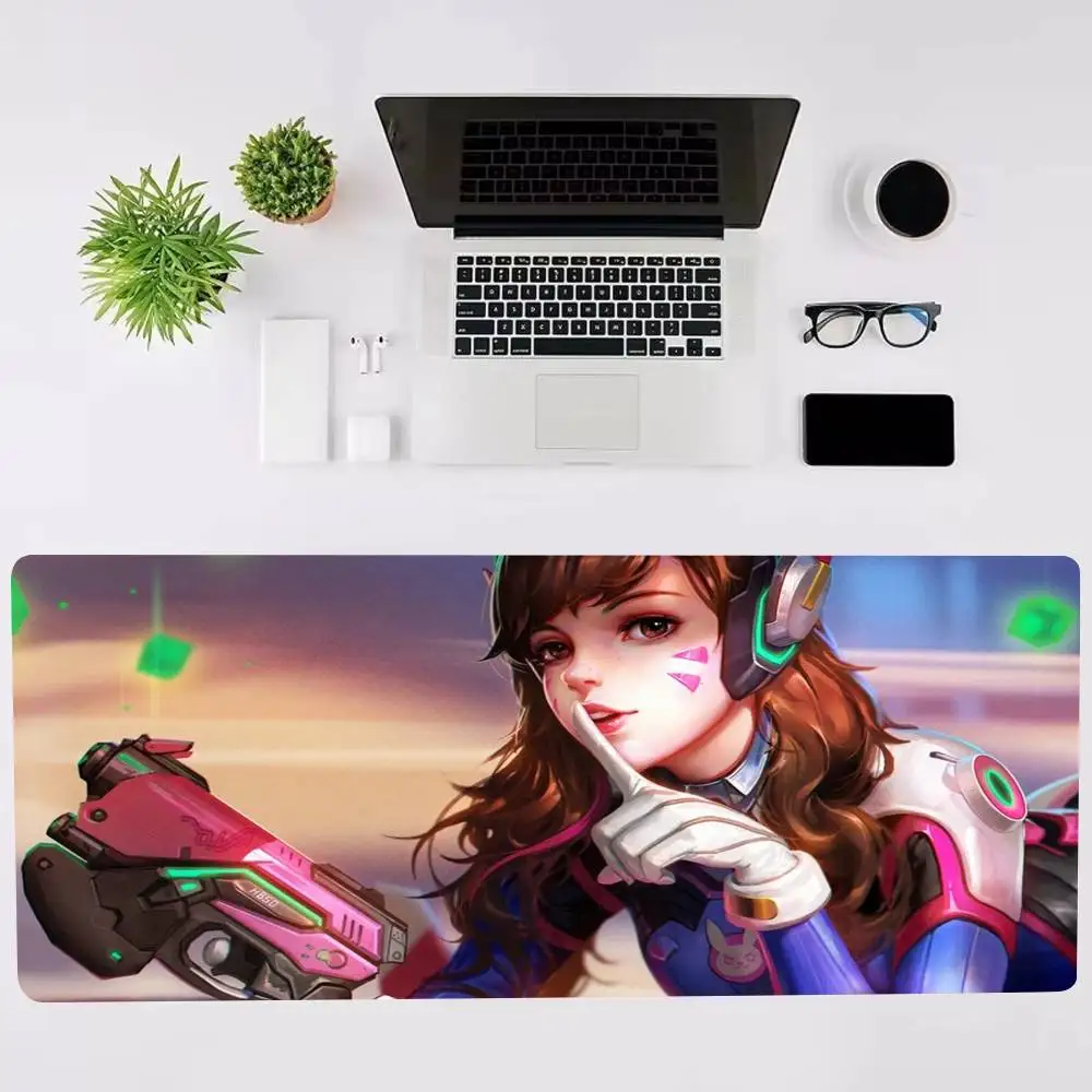 Game Overwatch D.Va Mousepad Non-slip Suitable For Office Computers Laptops E-sports Game Desk Mats XXL Keyboard
