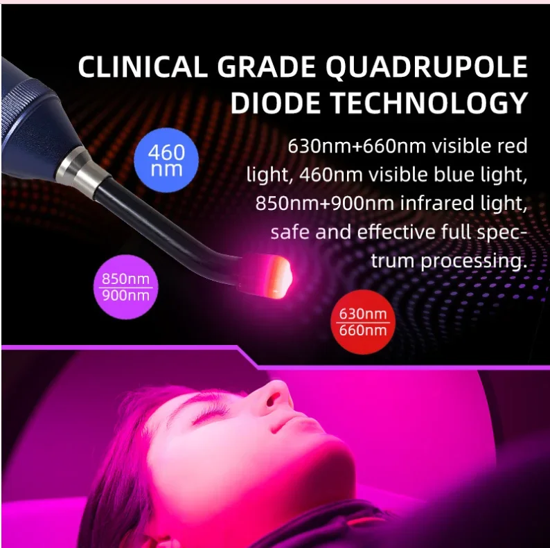 Medical Red Blue Light LED Physiotherapy Flashlight Canker Sore Treat Devices Light Therapy Devices Lip Nose Ears Body Muscle