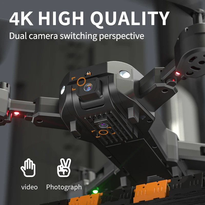 Q6 6K 4K Dual Camera RC Drone HD Professional 3-Sides Obstacle Avoidance Folding WIFI FPV Quadcopter Rotation Birthday Gifts