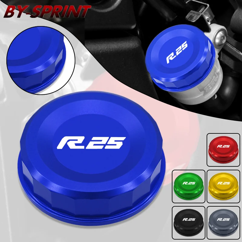 

R1 R25 Motorbike CNC Rear Brake Fluid Cylinder Reservoir Protective Cover Cap For YZF-R1 YZF-R25 r1 r25 2009-2023 2024