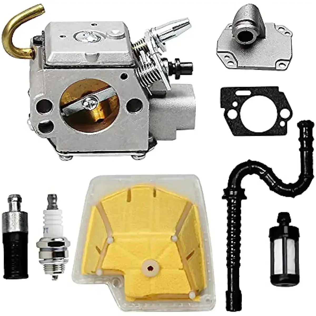 MS280 Chainsaw Carburetor for Stihl MS270 MS 270C 280C with Spark Plug Fuel Line Kit