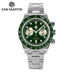 San Martin New 40mm Mens Watches ST1901 Panda BB Chronograph Watch For Men Luxury Sports Automatic Mechanical BGW9 10 Bar