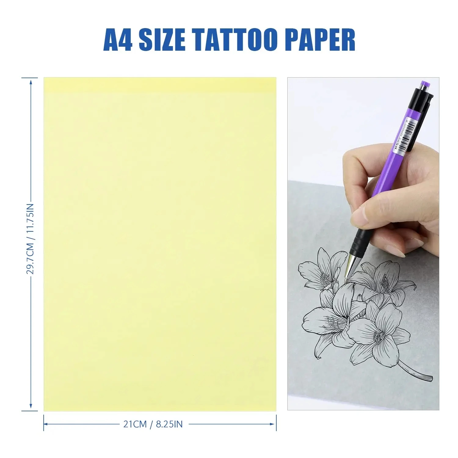 Tattoo Transfer Paper A4 Size Transfer Thermal Carbon Stencil Papers Tattoo Printer Tracing Paper Copier for Tattoo Accessories