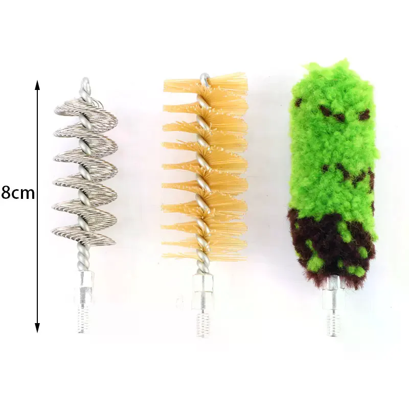 3Pcs Rod Brush Cleaning Kit Aluminum For 12 GA Gauge Gun Hunting Shotgun Rifle