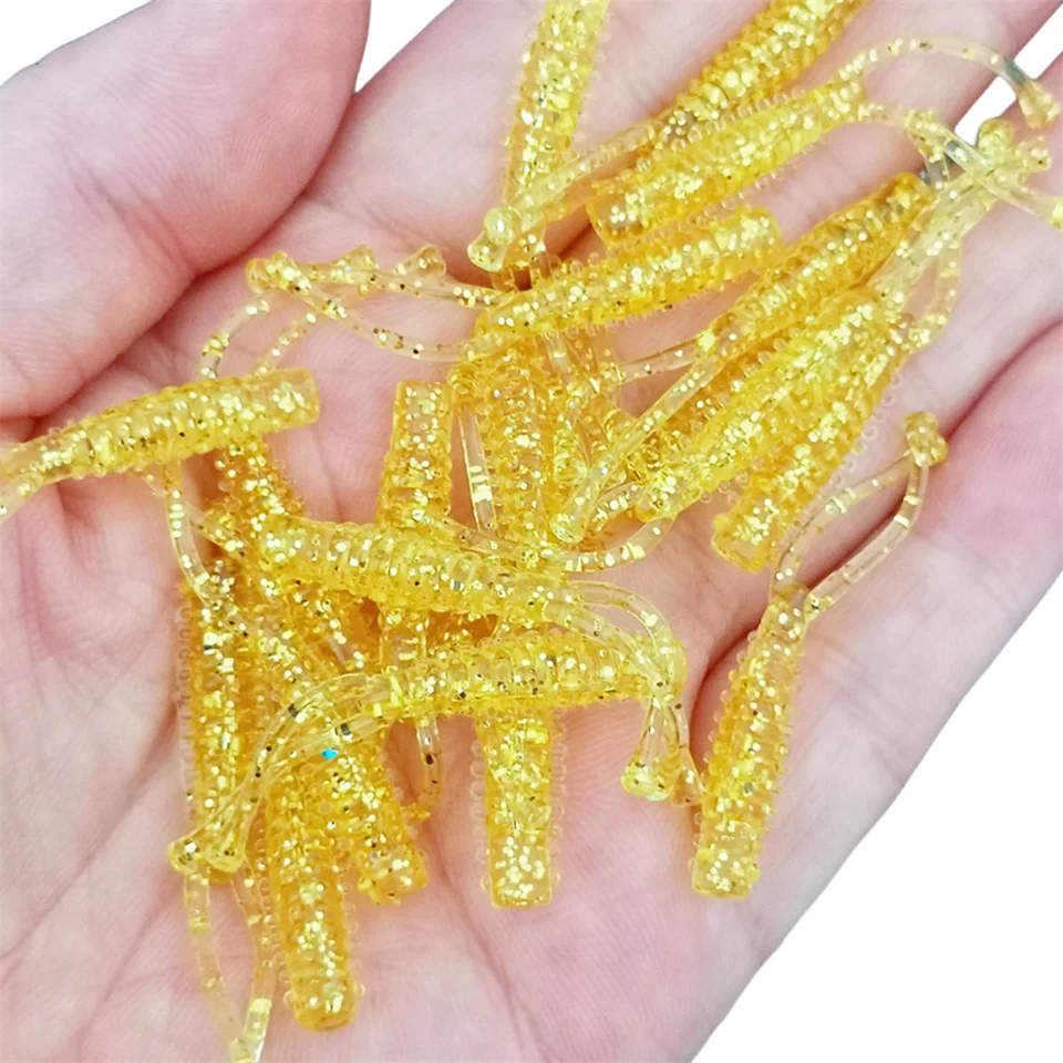 MUKUN 20PCS Mini Ajing Weiche Angeln Köder 0,4g/40mm Weichen Wurm Jigging Wobbler Künstliche Angeln Zubehör – Detail 15