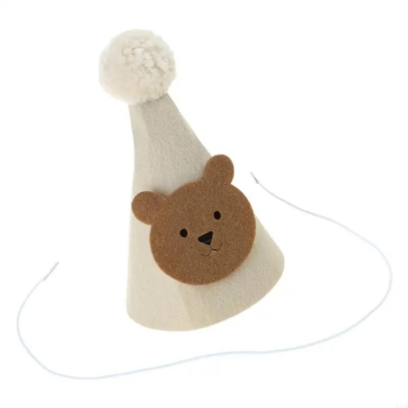 G2TD Lovely Bear Baby Birthday Hat Soft Comfortable Shower Party Accessory Props