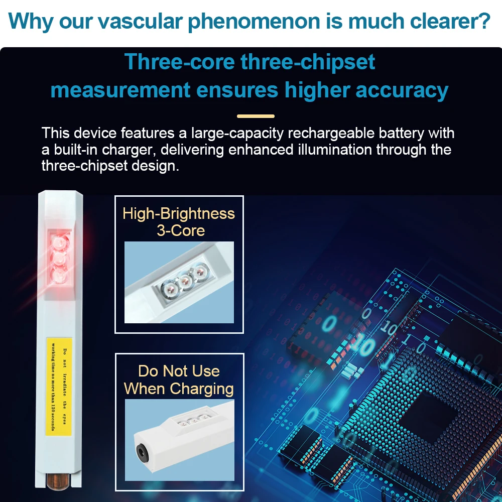 أداة عرض الأوعية الدموية للوريد، أداة عرض الوجه، جهاز قياس الأوعية الدموية الطبية الطبية، جهاز تصور خارجي