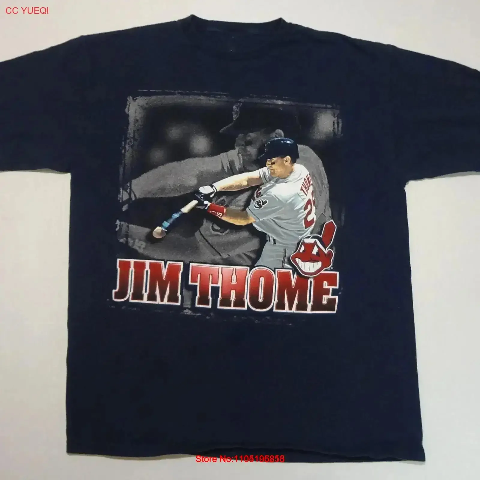 

VTG Jim Thome T shirt Navy Cotton All Sizes S 5XL XY316 vintage Washed Comfortable graphic designer clothes Stretched Stylish