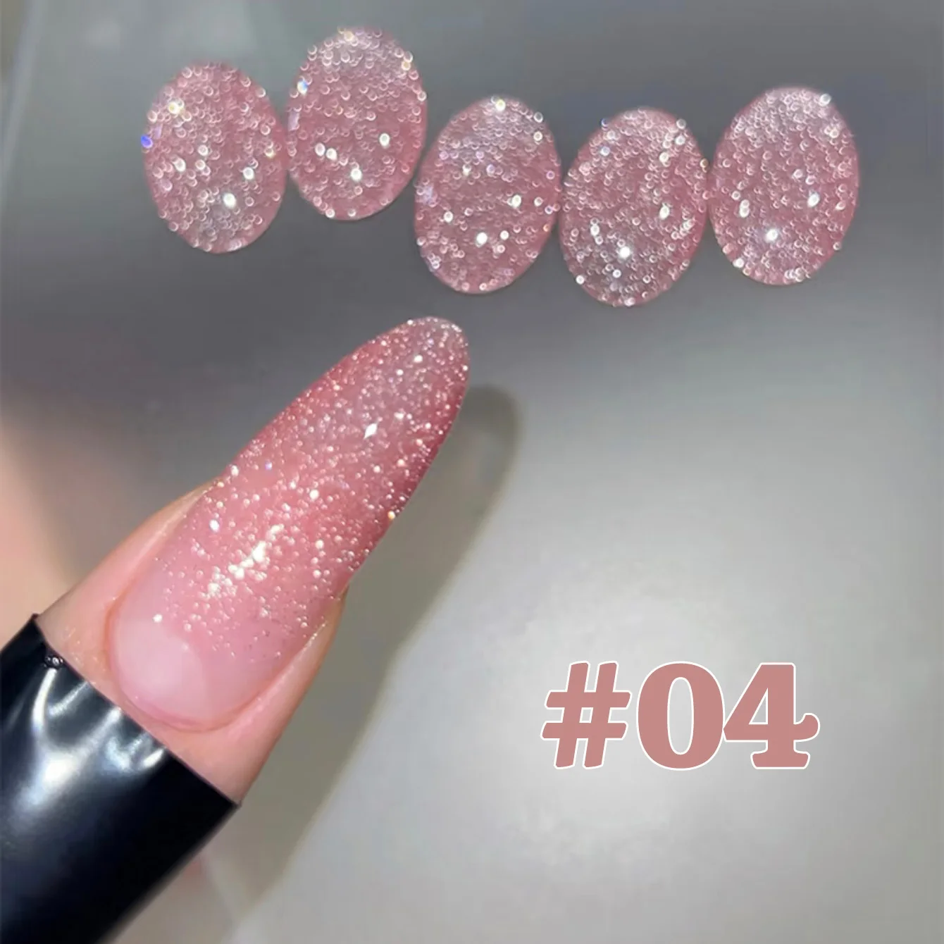 1-6 stks TC 2025 Nieuwe Roze Naakte Rose Crushed Diamond Gel Nagellak Fonkelende Explosie Flash Crystal Nail Art Winkel Speciale