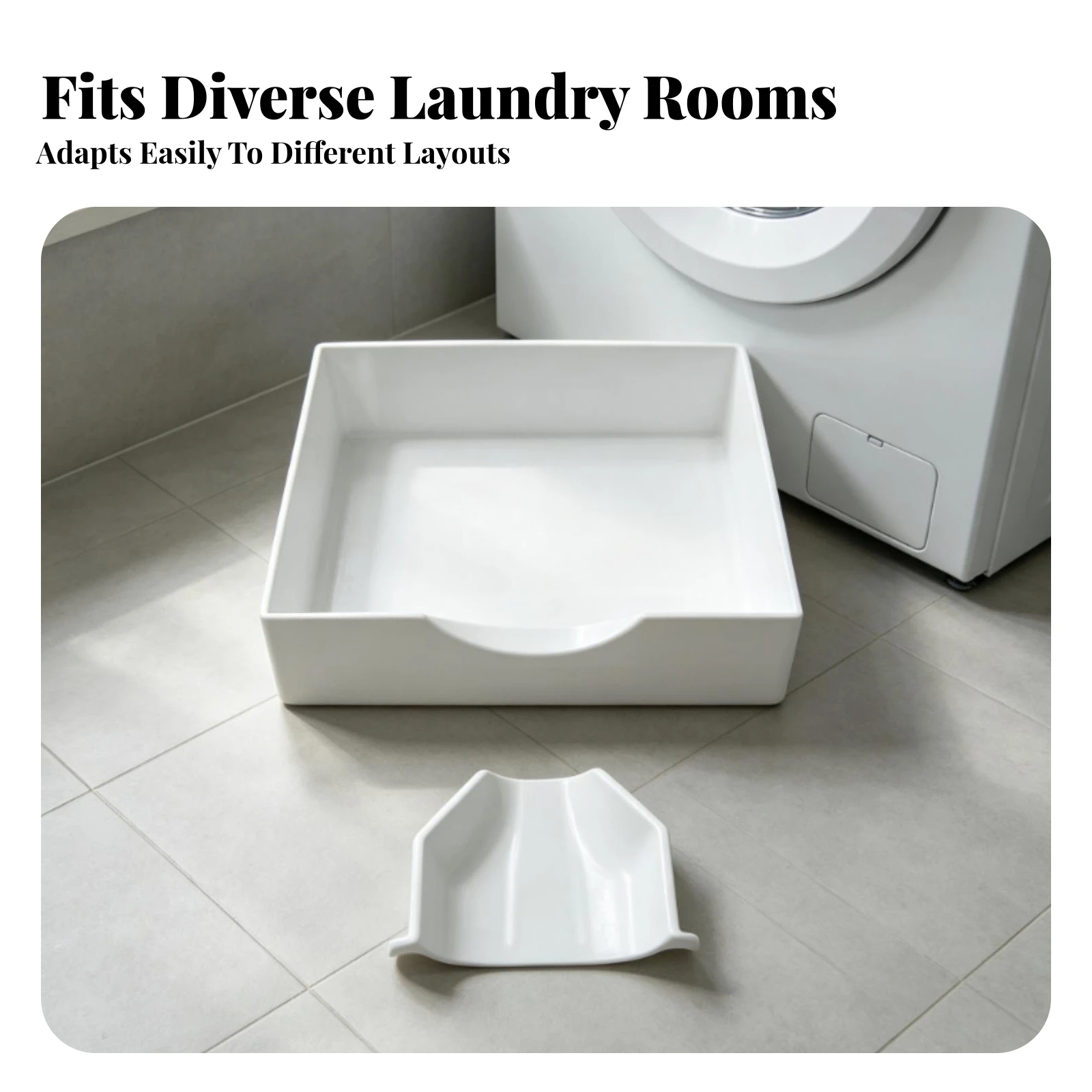 Washing Machine Drainage Tray with Guide Piece Easy Installation Washing Machine Drainage Tray Washer Drain Pan Universal