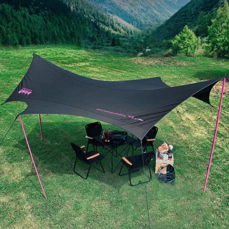 

Thickened Waterproof Outdoor Sun Shelter Sturdy Durable Wear-resistant Large Space Sunshade Sun Protection Camping Equipment