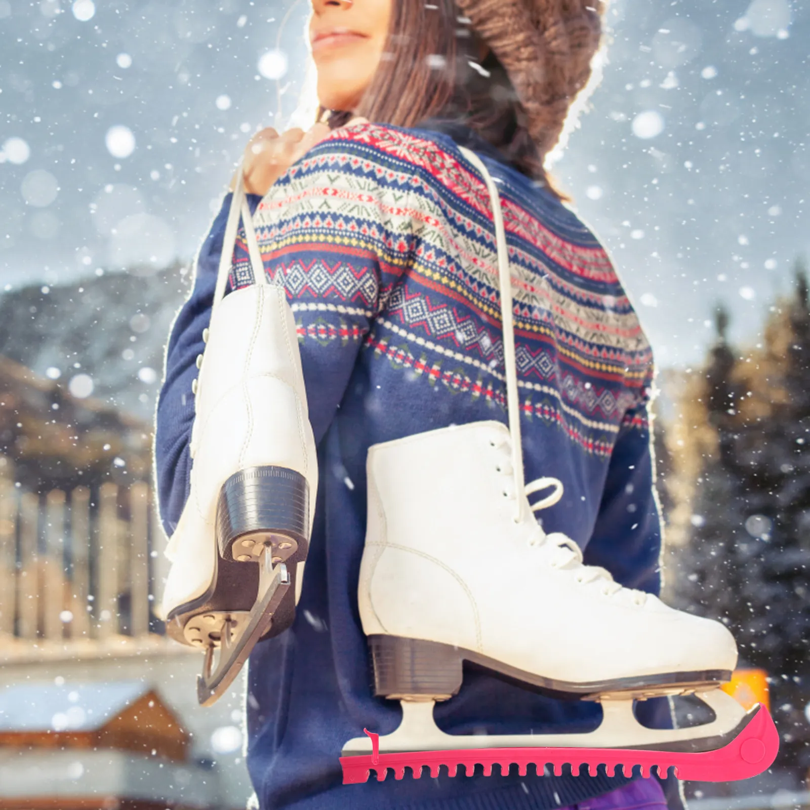 

1 пара защитных накладок для лезвий коньков, прочная конструкция, не деформируется, защищает обувь от проколов, идеально подходит для лезвий коньков для хоккея на льду.