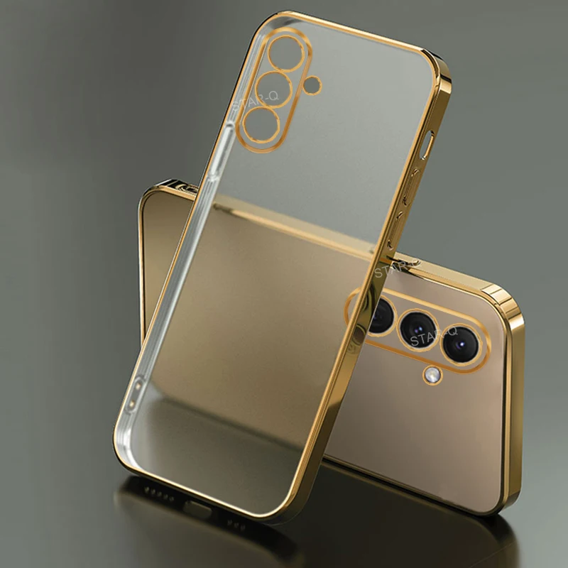 Luxury Transparent Plating Case For Samsung Galaxy A14 A34 A54 A23 A13 A53 A33 4g 5g 2023 Silicone Back Cover A 14 54 34 13 53