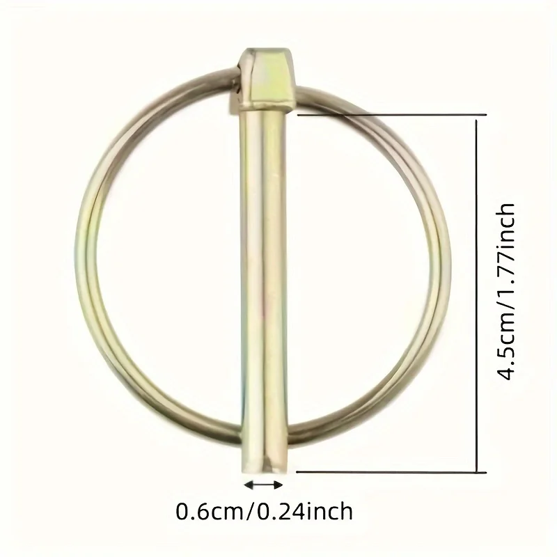 8PCS  Pin with Ring Heavy Duty Safety Fixing Locking Pins for Farm Tractors Trailers Trucks Mower Accessories