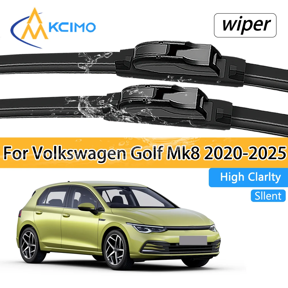 

For Volkswagen Golf Mk8 2020-2025 Cars Universal Front Windscreen Wiper Blades Quiet Durable All-Weather Auto Window Accessories
