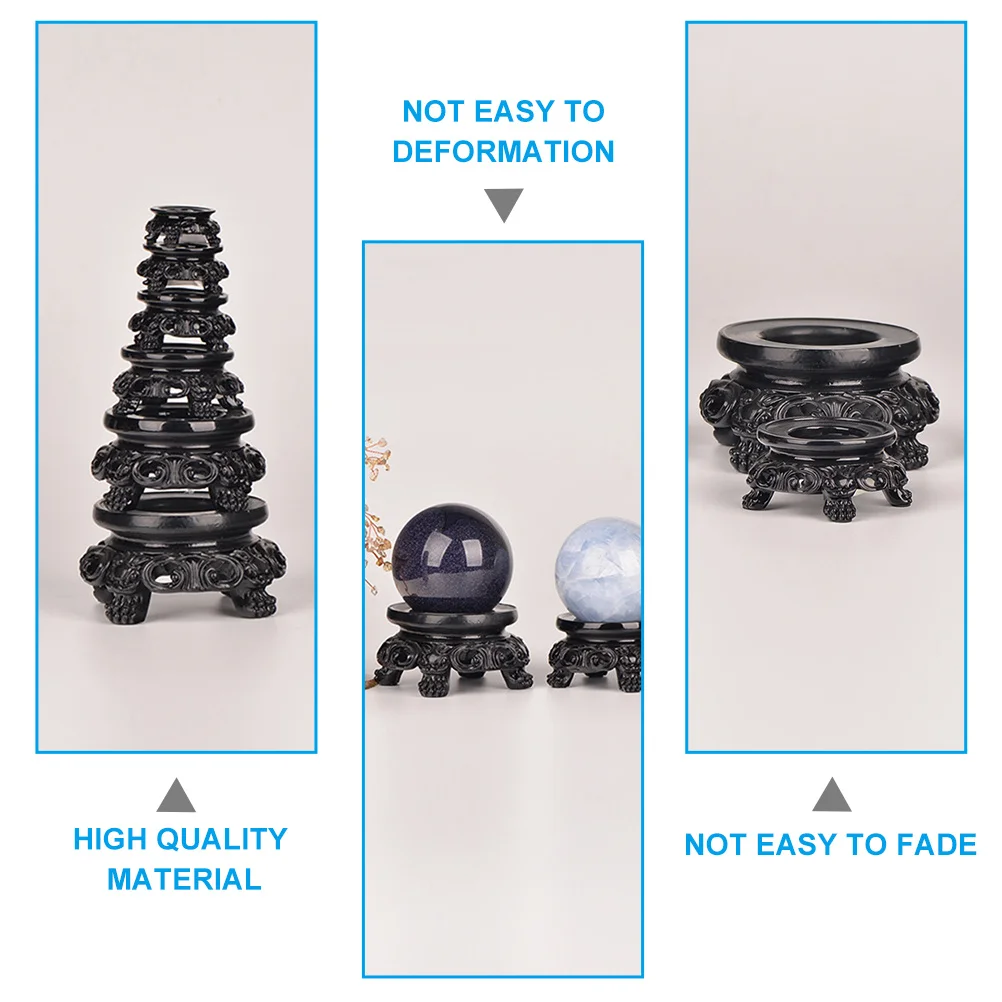 1 قطعة حامل كرة كريستال راتينج قاعدة مجوفة للاستخدام الداخلي والخارجي عرض آمن خفيف الوزن لكرات الحجارة الزخرفية #1