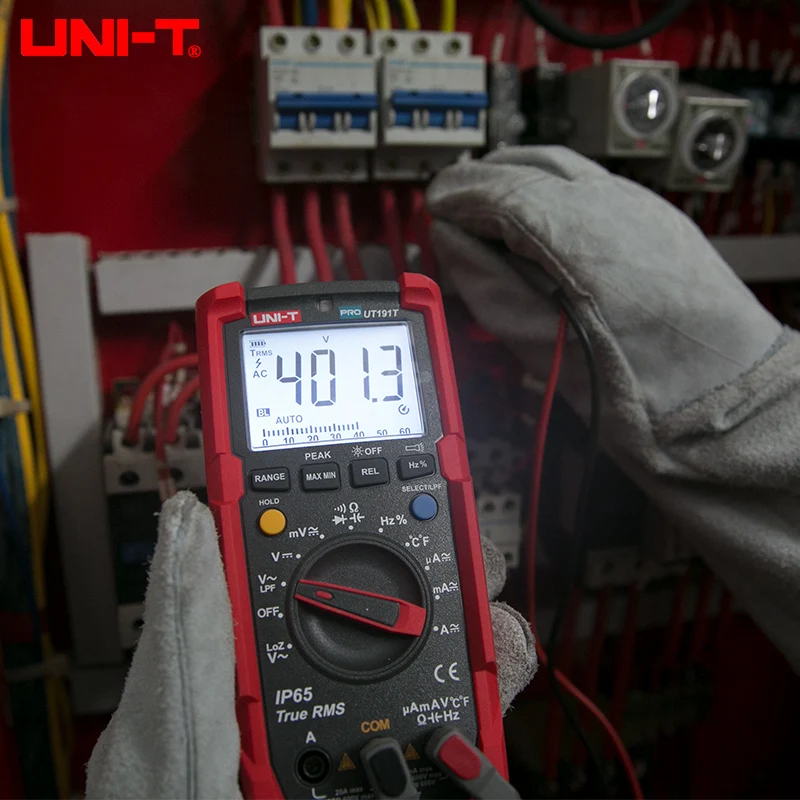 Цифровой мультиметр UNI-T UT191T, профессиональный автоматический ручной Электрический измеритель пикового значения True RMS