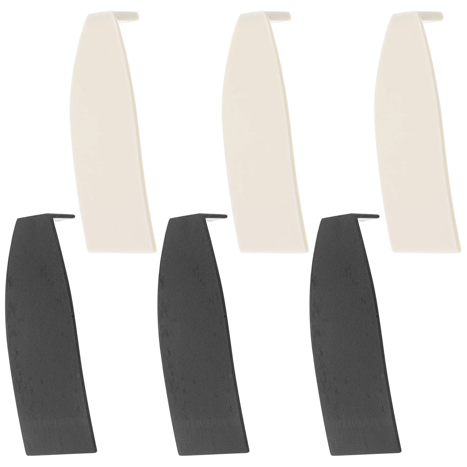 

6 Pcs Bass Bow Tips Plastic Pieces 3 Black 3 White Long Lasting Stringed Instruments Parts Musical Instrument Accessories