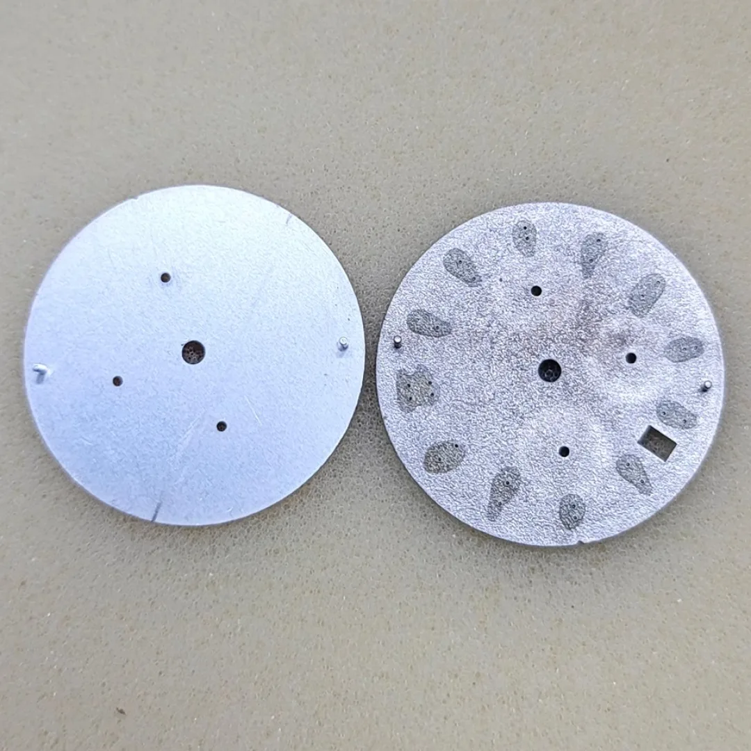 Vertical Texture 31.8mm Blank Watch Dial Gold/ Silver/ Rose Watch Faces for VK63 Movement DIY Accessories Without Numbers Dial