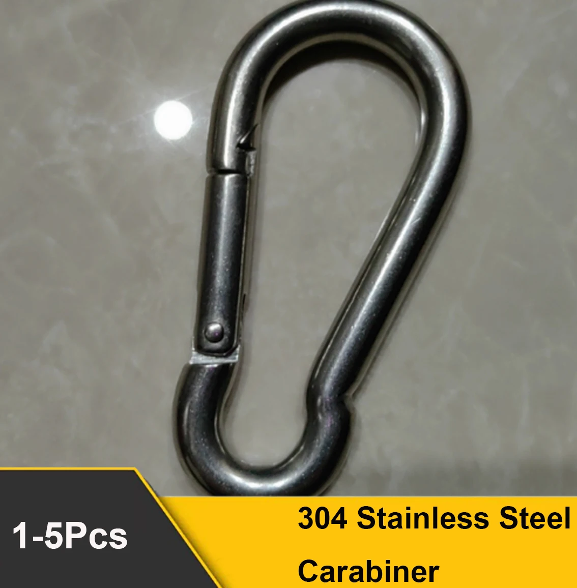 1-5Pcs 304 Stainless Steel Carabiner Carbine Snap Spring Buckle Key Ring Hook Hardware M4 M5 M6 M7 M8 M9 M10 M11 M12 M14