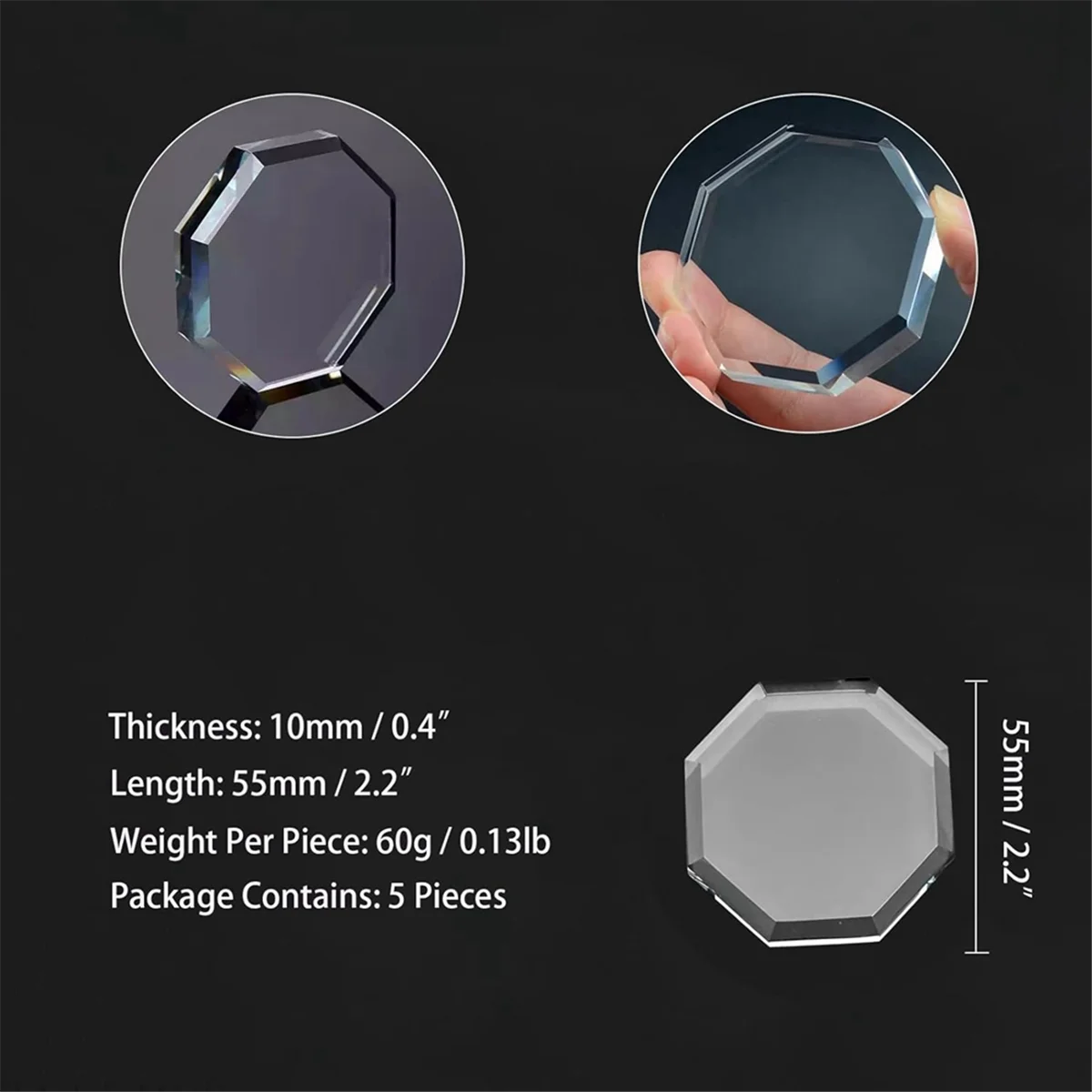 ABLK 5PCS Glass Pattern Weights for Sewing, Fabric Sewing Weight Cloth Dressmaking Pattern Making and Sample Cutting Weights