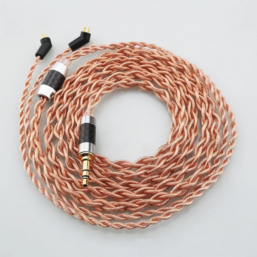 HIFI 2.5 مللي متر 3.5 مللي متر 4.4 مللي متر 6.35 مللي متر 4Pin XLR التوصيل 4 الأساسية Litz سماعة ترقية كابل لسماعات ETYMOTIC ER4P ER4B ER4S ER4PT