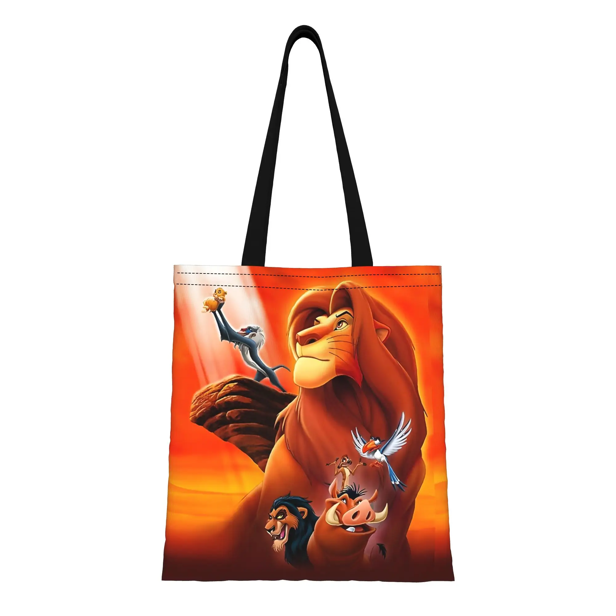 

Сезон «Снова в школу»: Холщовая сумка-тоут «Король Лев» — идеальная женская сумка с верхней ручкой для активного отдыха