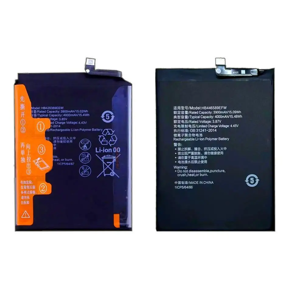 

Mobile Phone Battery Long Lasting HB426389EEW HB446589EFW 4000Mah For Huawei Honor Nova 8 20 Pro 4G Lite