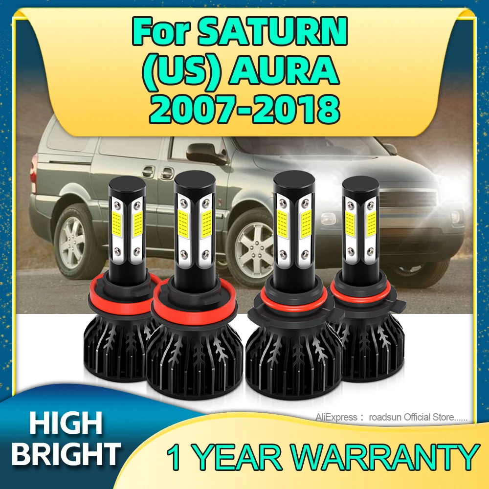 

2/4Pcs Car Led Headlights 180W H11 HB3 Light Bulbs Auto Lamp For SATURN (US) AURA 2007 2008 2009 2010 2011 2012 2013 2014-2018