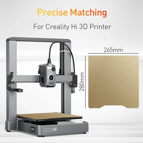 Imagen 2 del producto Para Creality Hi Placa de construcción de doble cara PEO PET PEI cama térmica hoja de acero de resorte para Creality Hi Combo accesorios de impresora 3D